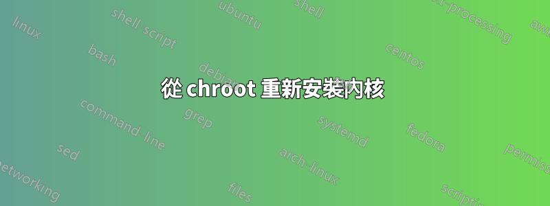 從 chroot 重新安裝內核