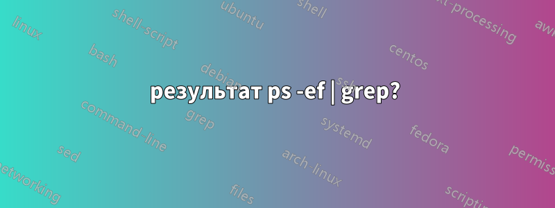 результат ps -ef | grep?