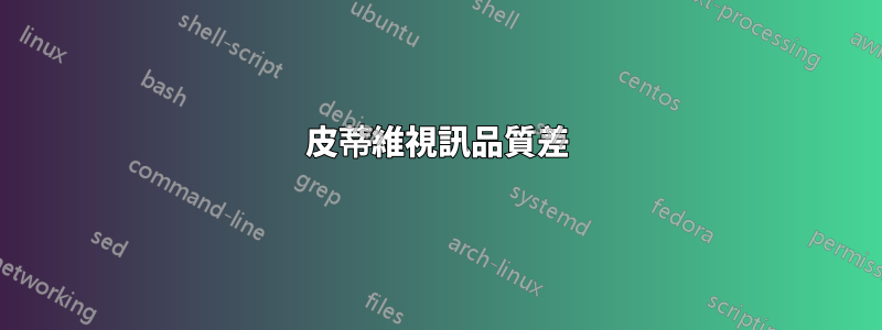皮蒂維視訊品質差
