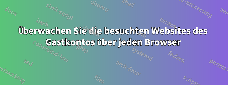 Überwachen Sie die besuchten Websites des Gastkontos über jeden Browser