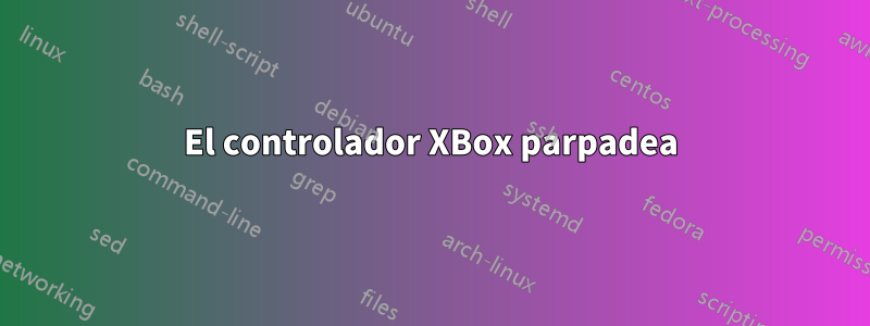 El controlador XBox parpadea