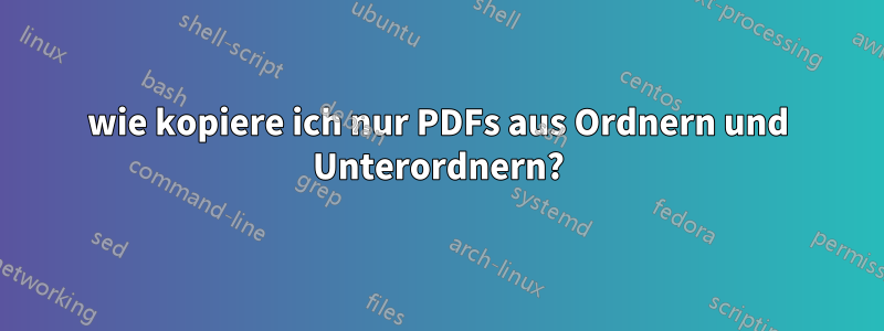 wie kopiere ich nur PDFs aus Ordnern und Unterordnern?