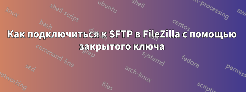 Как подключиться к SFTP в FileZilla с помощью закрытого ключа