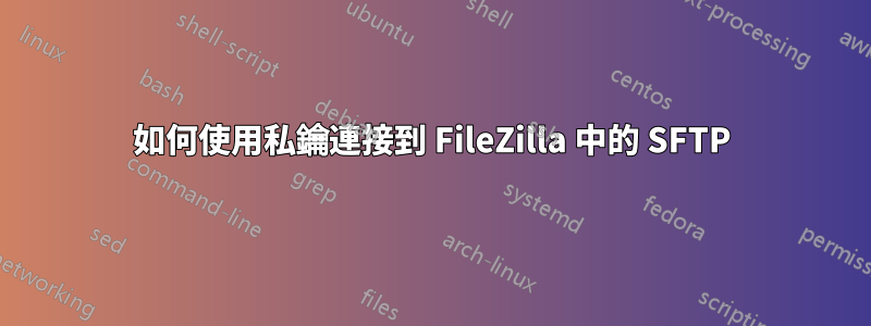 如何使用私鑰連接到 FileZilla 中的 SFTP