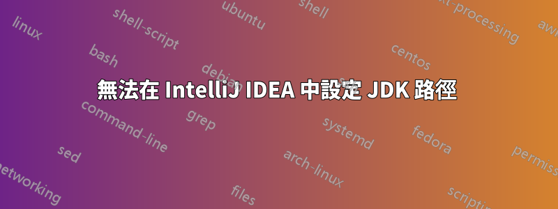 無法在 IntelliJ IDEA 中設定 JDK 路徑