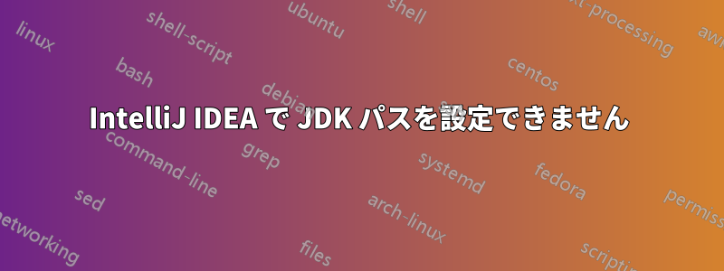 IntelliJ IDEA で JDK パスを設定できません