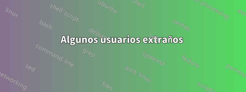 Algunos usuarios extraños