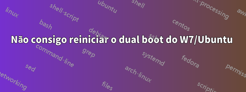 Não consigo reiniciar o dual boot do W7/Ubuntu