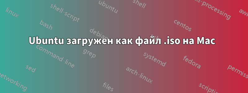Ubuntu загружен как файл .iso на Mac 