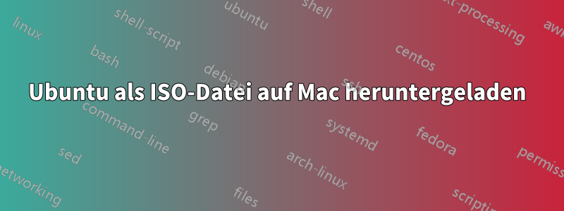 Ubuntu als ISO-Datei auf Mac heruntergeladen 