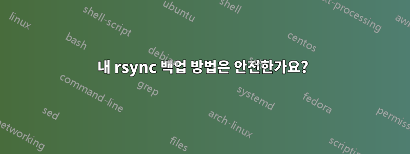 내 rsync 백업 방법은 안전한가요?