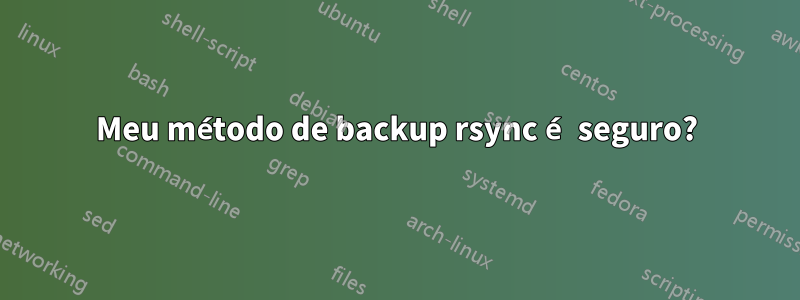 Meu método de backup rsync é seguro?