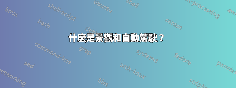 什麼是景觀和自動駕駛？