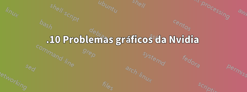 15.10 Problemas gráficos da Nvidia