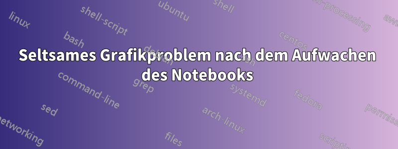 Seltsames Grafikproblem nach dem Aufwachen des Notebooks