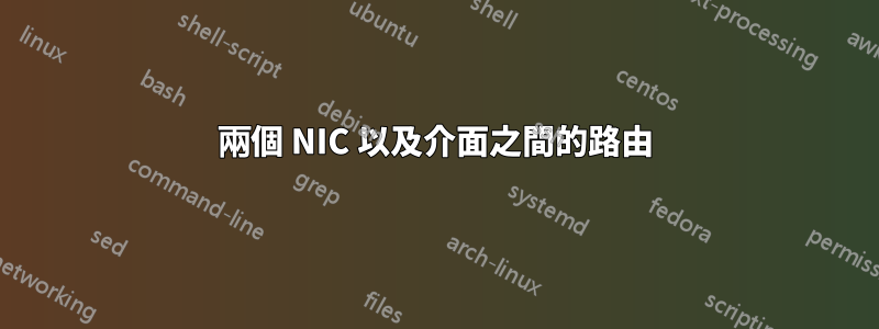 兩個 NIC 以及介面之間的路由