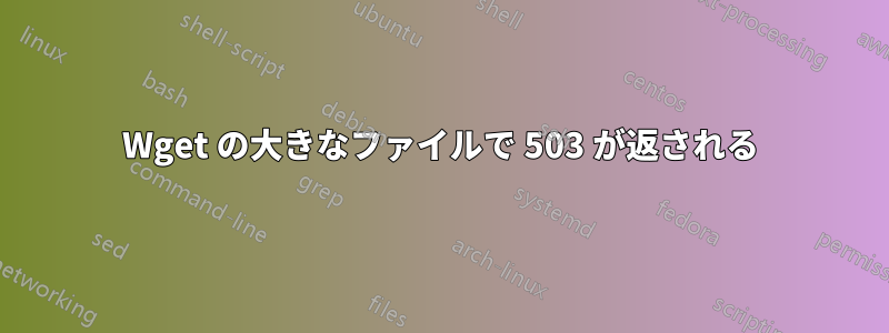 Wget の大きなファイルで 503 が返される