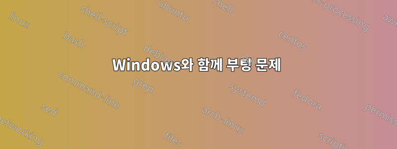 Windows와 함께 부팅 문제