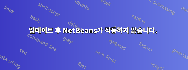 업데이트 후 NetBeans가 작동하지 않습니다.