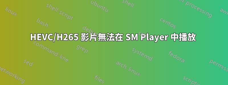 HEVC/H265 影片無法在 SM Player 中播放