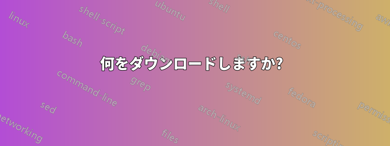 何をダウンロードしますか? 