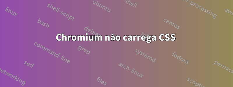 Chromium não carrega CSS