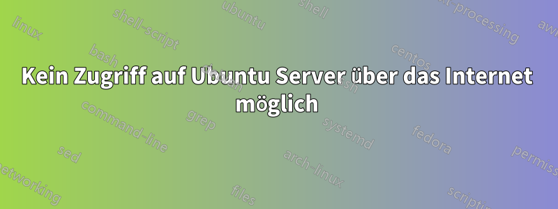 Kein Zugriff auf Ubuntu Server über das Internet möglich