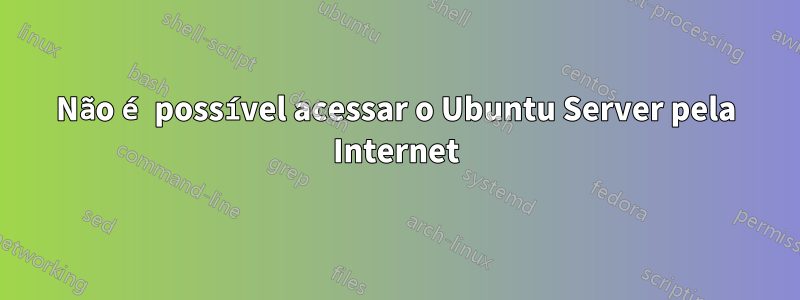 Não é possível acessar o Ubuntu Server pela Internet