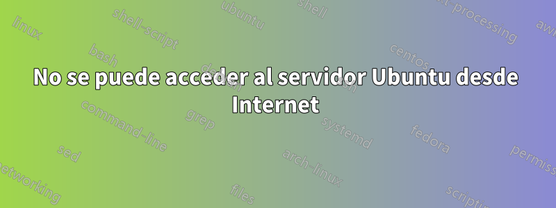 No se puede acceder al servidor Ubuntu desde Internet