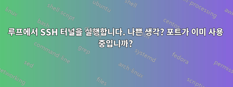 루프에서 SSH 터널을 실행합니다. 나쁜 생각? 포트가 이미 사용 중입니까?