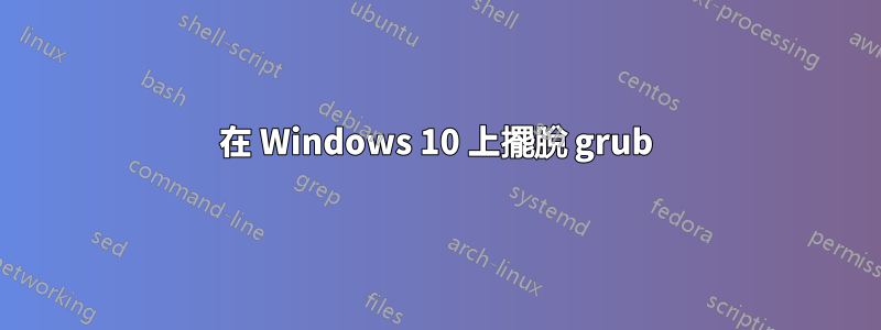 在 Windows 10 上擺脫 grub