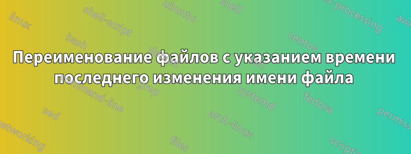 Переименование файлов с указанием времени последнего изменения имени файла