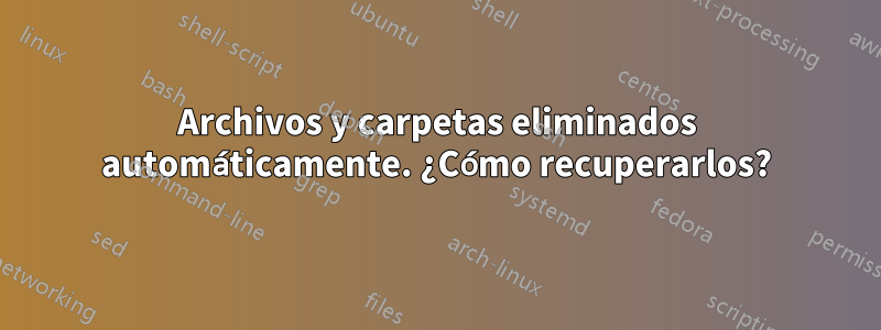 Archivos y carpetas eliminados automáticamente. ¿Cómo recuperarlos?