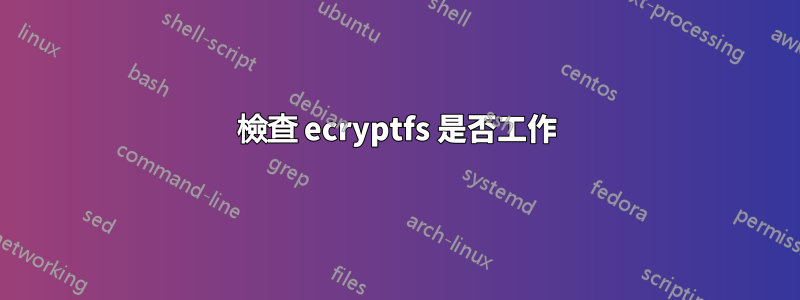 檢查 ecryptfs 是否工作