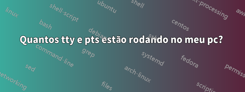 Quantos tty e pts estão rodando no meu pc?