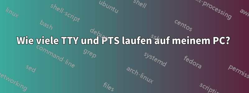 Wie viele TTY und PTS laufen auf meinem PC?