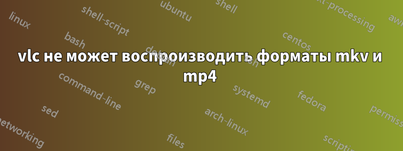 vlc не может воспроизводить форматы mkv и mp4