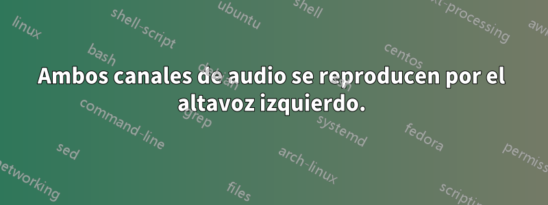 Ambos canales de audio se reproducen por el altavoz izquierdo.