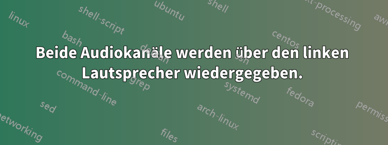 Beide Audiokanäle werden über den linken Lautsprecher wiedergegeben.