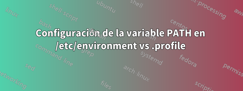 Configuración de la variable PATH en /etc/environment vs .profile