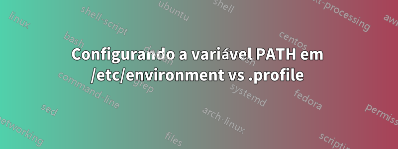 Configurando a variável PATH em /etc/environment vs .profile