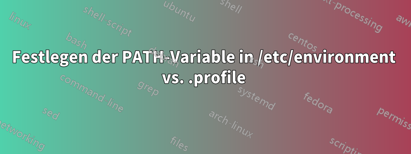 Festlegen der PATH-Variable in /etc/environment vs. .profile