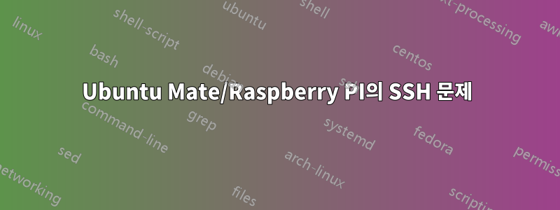 Ubuntu Mate/Raspberry PI의 SSH 문제