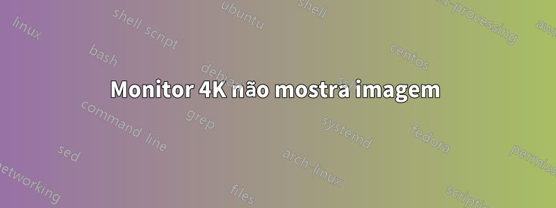 Monitor 4K não mostra imagem