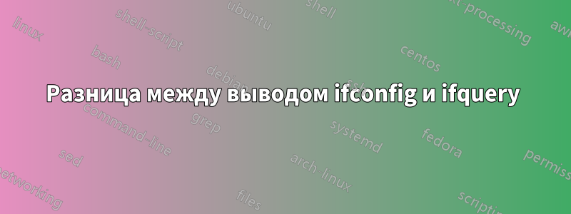 Разница между выводом ifconfig и ifquery