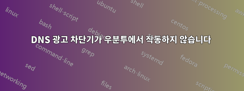 DNS 광고 차단기가 우분투에서 작동하지 않습니다