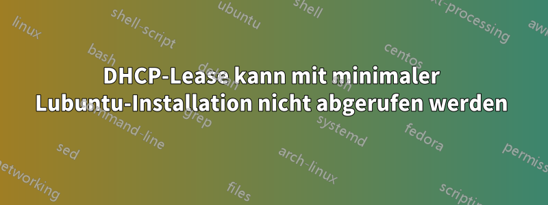 DHCP-Lease kann mit minimaler Lubuntu-Installation nicht abgerufen werden