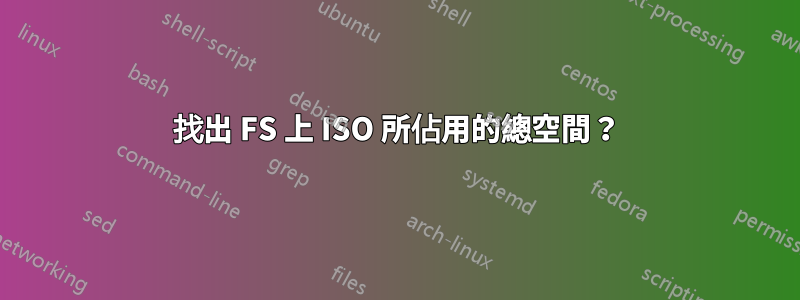 找出 FS 上 ISO 所佔用的總空間？