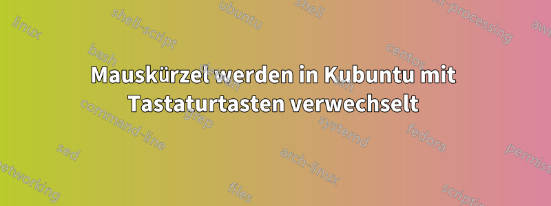 Mauskürzel werden in Kubuntu mit Tastaturtasten verwechselt