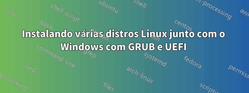 Instalando várias distros Linux junto com o Windows com GRUB e UEFI